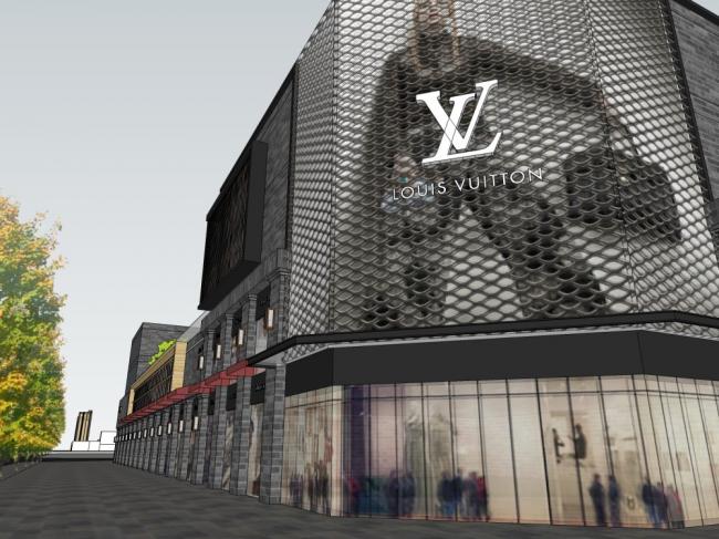 Sketchup商业模型|多层商业街，现代中式风格