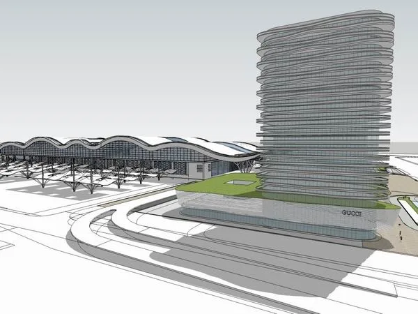 Sketchup综合体模型|多高层综合体，办公楼，酒店，商业，现代风格