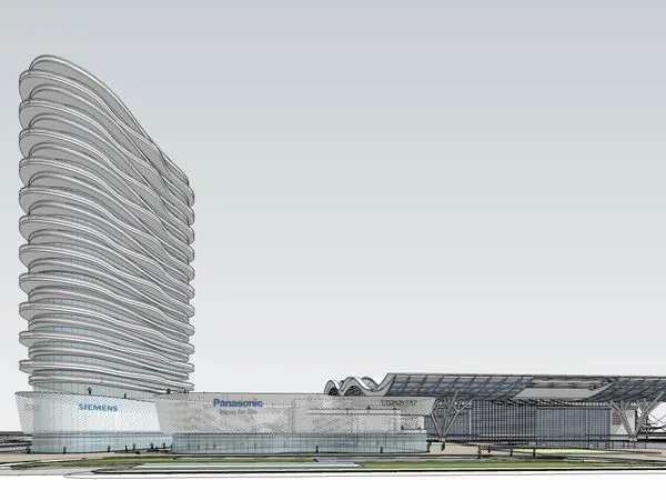 Sketchup综合体模型|多高层综合体，办公楼，酒店，商业，现代风格