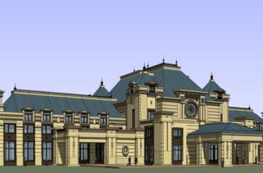 Sketchup商业模型|多层休闲商业会所，古典法式风格-BIM建筑网