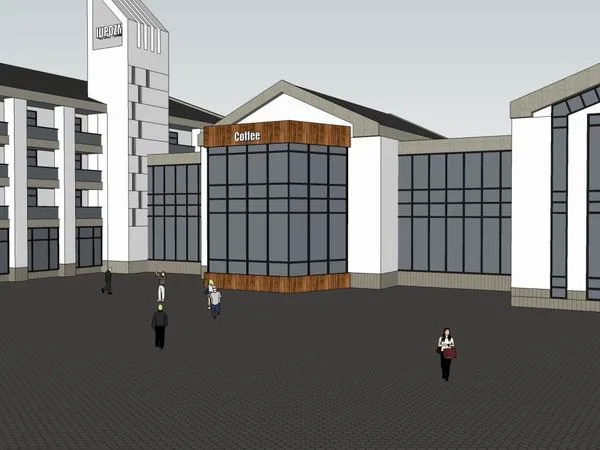 Sketchup文化模型|多层小教堂，文化建筑，中式风格