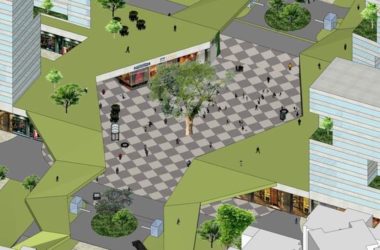 Sketchup商业模型|多层商业街，步行街，现代风格-BIM建筑网