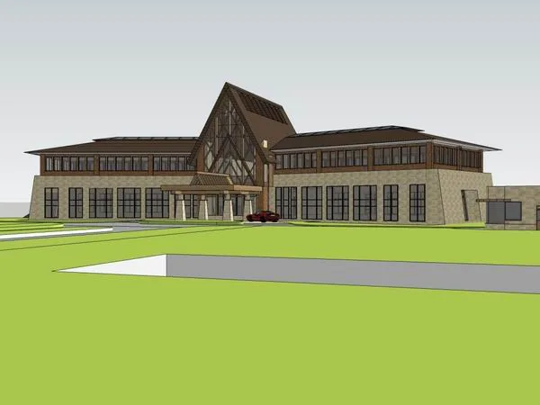 Sketchup住宅模型|多层娱乐商业会所，古典风格