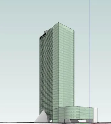 Sketchup办公模型|高层办公楼，现代风格