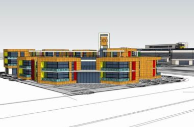 Sketchup学校模型|多层中学学校，校园教育建筑，现代风格-BIM建筑网