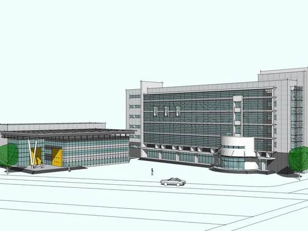 Sketchup办公模型|高层办公楼，现代风格
