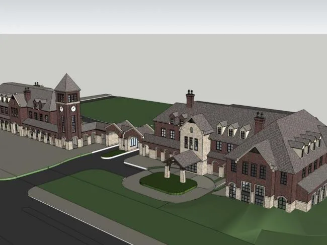 Sketchup住宅模型|多层住宅，会所，英式古典风格