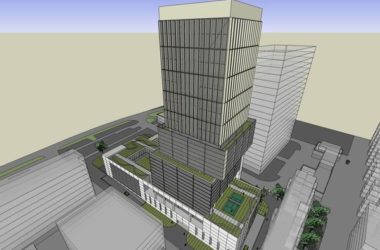 Sketchup医院模型|多高层医院，医疗，现代风格-BIM建筑网