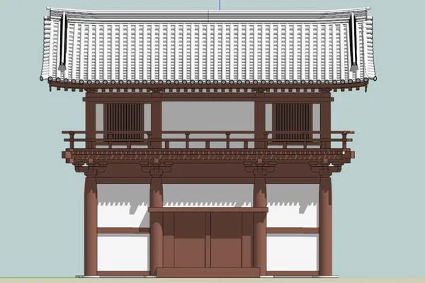 Sketchup古建筑模型|多层宋代小楼，中式风格 ，古建