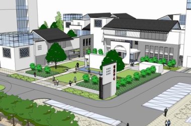 Sketchup住宅模型|多层都里景观活动中心，住宅，现代中式风格-BIM建筑网