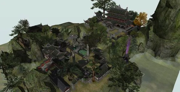 Sketchup古建筑模型|多层古建场景，中式风格 ，古建