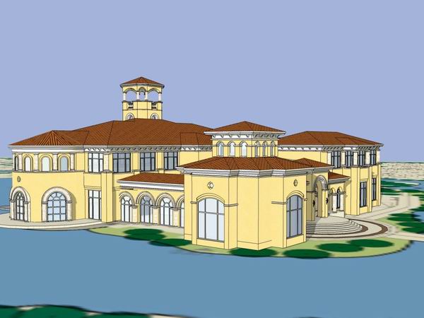 Sketchup住宅模型|多层会所，欧式古典风格