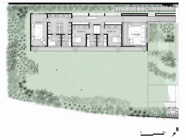 BIM建筑|郁郁葱葱，融于天然的巴西现代小清爽室第