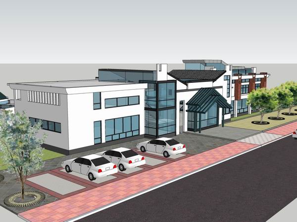 Sketchup商业模型|多层娱乐会所，商业，现代风格