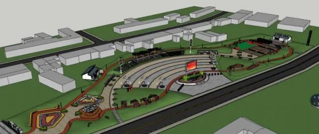 Sketchup景观模型|园艺广场景观，现代风格