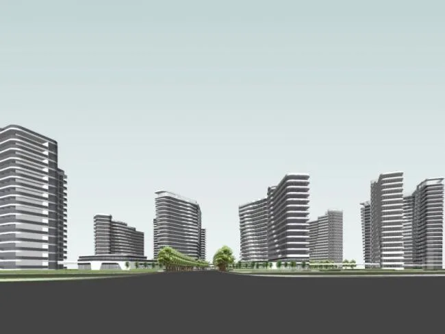 Sketchup综合体模型|高层商业综合体，住宅，现代风格