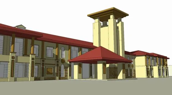 Sketchup商业模型|多层商业，古典风格