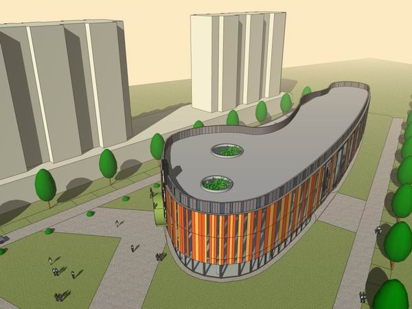 Sketchup住宅模型|多层售楼处，住宅，现代风格