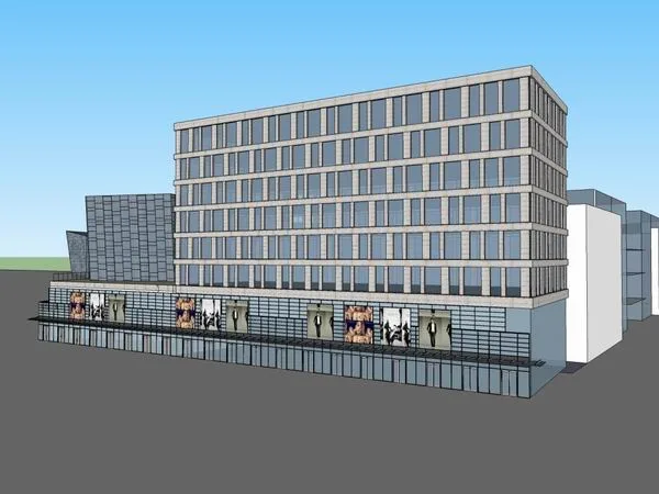 Sketchup商业模型|高层商业建筑，现代风格