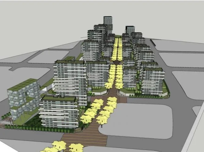 Sketchup办公模型|高层办公楼，现代风格