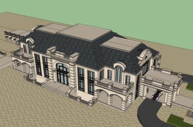 Sketchup商业模型|多层社区商业街，古典风格-BIM建筑网