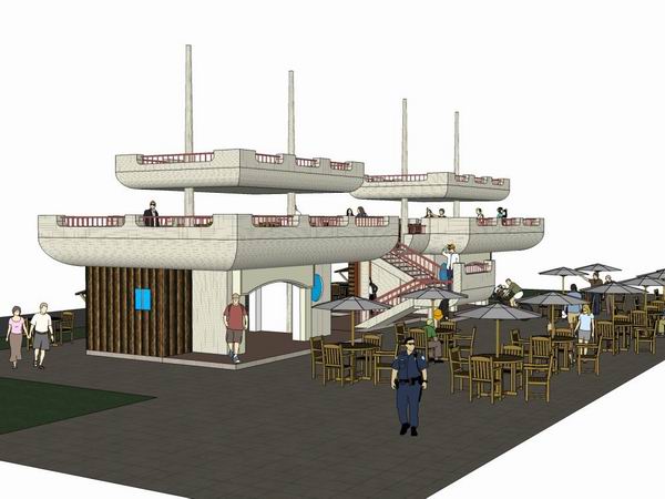 Sketchup商业模型|多层船屋售卖，商业，现代风格