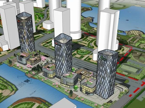Sketchup办公模型|高层办公楼，商业，酒店，综合体，现代风格