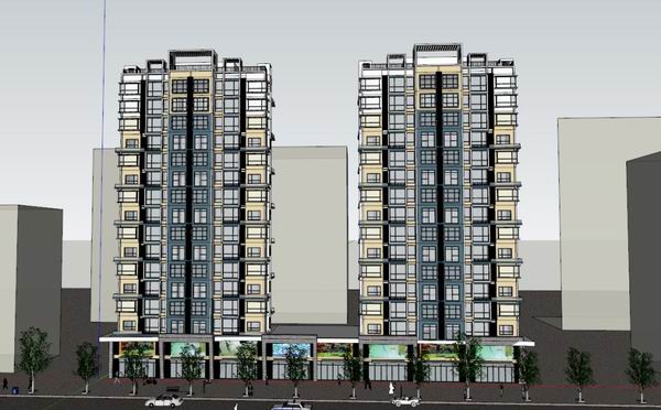 Sketchup住宅模型|高层住宅，现代风格