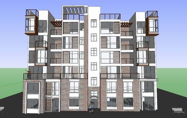 Sketchup住宅模型|多层住宅，花园洋房，现代风格