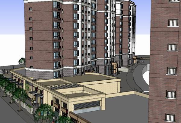 Sketchup住宅模型|多层住宅，古典风格