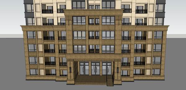 Sketchup住宅模型|超高层住宅，古典风格