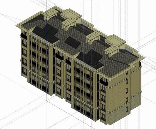 Sketchup住宅模型|多层住宅，古典风格