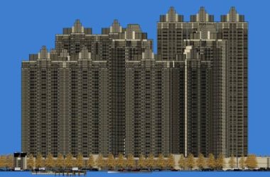 Sketchup住宅模型|高层住宅，底部商业，古典风格-BIM建筑网