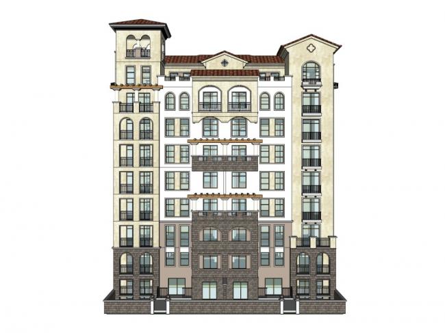 Sketchup住宅模型|高层住宅，古典风格