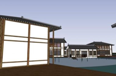 Sketchup商业模型|商业街，中式风格-BIM建筑网