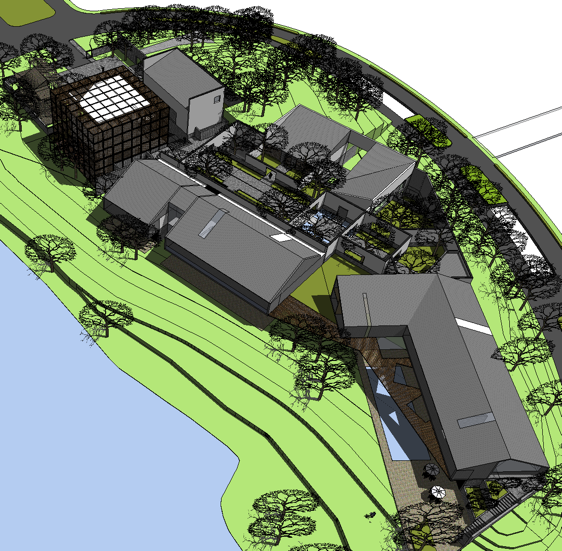 Sketchup商业模型|深圳万科第五园，徽派，中式风格，住宅配套，社区商业，商业街