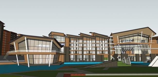 Sketchup住宅模型|小高层住宅建筑群，居住建筑，小区，现代风格