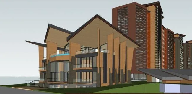 Sketchup住宅模型|小高层住宅建筑群，居住建筑，小区，现代风格