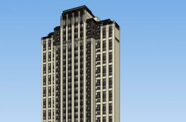 Sketchup住宅模型|高层住宅，古典风格，26层-BIM建筑网