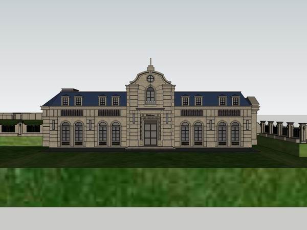 Sketchup商业模型|多层商业建筑，法式古典风格