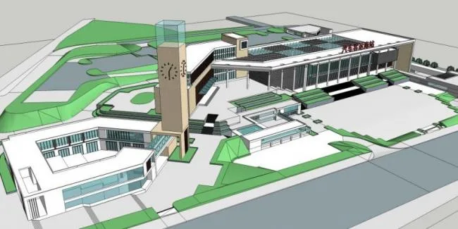 Sketchup车站路桥|客运站，现代风格