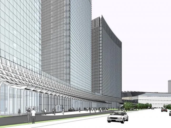 Sketchup文化模型|高层会展中心，文化建筑，现代风格