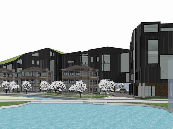 Sketchup学校模型|多层艺校学校，职业学校校园教育建筑，现代风格