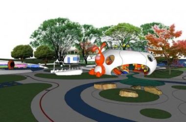 Sketchup景观模型|儿童乐园，现代风格，公园景观-BIM建筑网