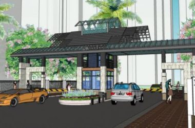 Sketchup景观模型|入口景观，保安亭，单层，中式风格-BIM建筑网