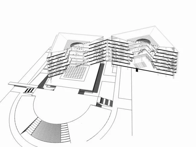 BIM建筑|沃野平原上的一盏“年夜红灯笼”：成都年夜学新藏书楼 / 中国建筑西南设计研讨院