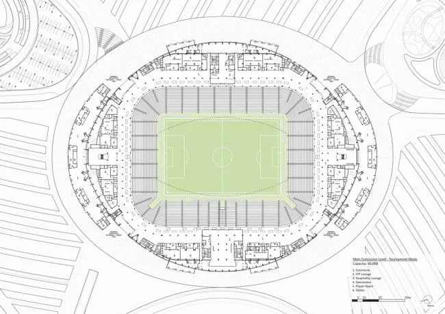 BIM建筑|仿佛海上扬起的船帆：2022年世界杯主赛场 / 扎哈·哈迪德建筑事务所
