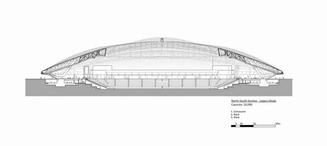 BIM建筑|仿佛海上扬起的船帆：2022年世界杯主赛场 / 扎哈·哈迪德建筑事务所