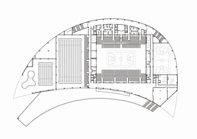 BIM建筑|天高海阔，如同年夜海上翻腾的白色巨浪：如东体育中间 / 同济年夜学建筑设计研讨院