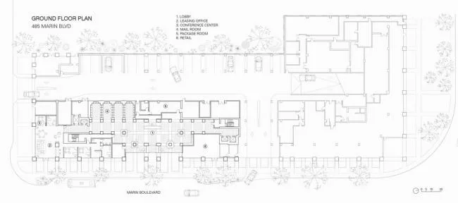 BIM建筑|荒凉丛生中的红色“山谷”：485 Marin 室第楼